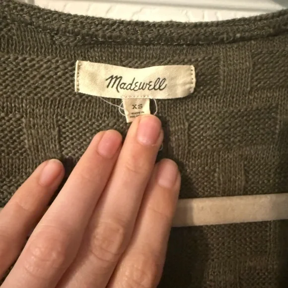 Madewell Olive Green Knit Button-Front Tank - Picture 2 of 2